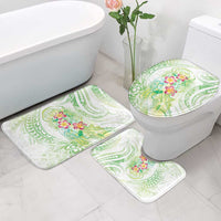 Summer Green Polynesian Jellyfish Bathroom Set Watercolor Glows - Polynesian Pride