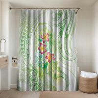Summer Green Polynesian Jellyfish Bathroom Set Watercolor Glows - Polynesian Pride