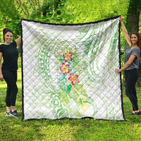 Summer Green Polynesian Jellyfish Quilt Watercolor Glows LT7 - Polynesian Pride