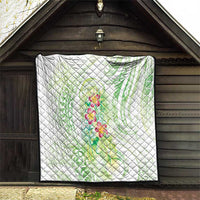 Summer Green Polynesian Jellyfish Quilt Watercolor Glows LT7 - Polynesian Pride