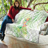Summer Green Polynesian Jellyfish Quilt Watercolor Glows LT7 - Polynesian Pride