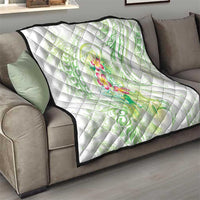 Summer Green Polynesian Jellyfish Quilt Watercolor Glows LT7 - Polynesian Pride