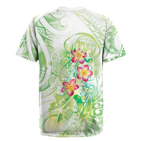 Summer Green Polynesian Jellyfish Rugby Jersey Watercolor Glows - Polynesian Pride