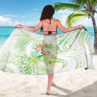 Summer Green Polynesian Jellyfish Sarong Watercolor Glows - Polynesian Pride