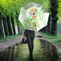 Summer Green Polynesian Jellyfish Umbrella Watercolor Glows - Polynesian Pride
