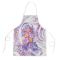 Lavender Polynesian Jellyfish Apron Watercolor Glows - Polynesian Pride