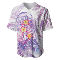 Lavender Polynesian Jellyfish Baseball Jersey Watercolor Glows LT7 Lavender - Polynesian Pride