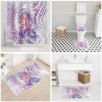 Lavender Polynesian Jellyfish Bathroom Set Watercolor Glows - Polynesian Pride