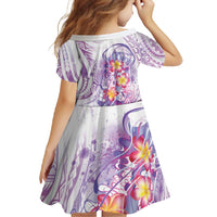 Lavender Polynesian Jellyfish Family Matching Tank Maxi Dress and Hawaiian Shirt Watercolor Glows - Polynesian Pride