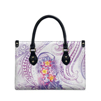 Lavender Polynesian Jellyfish Leather Bag Watercolor Glows - Polynesian Pride