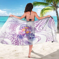 Lavender Polynesian Jellyfish Sarong Watercolor Glows - Polynesian Pride