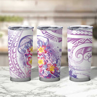 Lavender Polynesian Jellyfish Tumbler Cup Watercolor Glows - Polynesian Pride