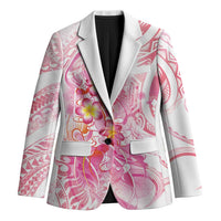 Rose Pink Polynesian Jellyfish Blazer Watercolor Glows - Polynesian Pride