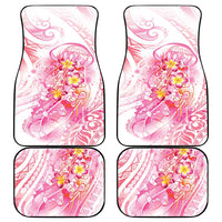 Rose Pink Polynesian Jellyfish Car Mats Watercolor Glows - Polynesian Pride