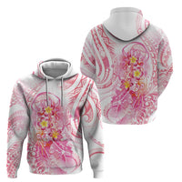 Rose Pink Polynesian Jellyfish Hoodie Watercolor Glows - Polynesian Pride
