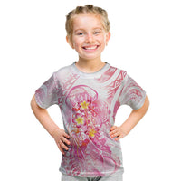 Rose Pink Polynesian Jellyfish Kid T Shirt Watercolor Glows LT7 Rose Pink - Polynesian Pride