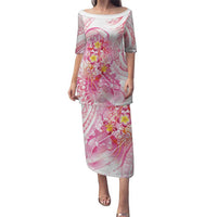 Rose Pink Polynesian Jellyfish Puletasi Watercolor Glows - Polynesian Pride