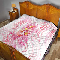 Rose Pink Polynesian Jellyfish Quilt Watercolor Glows LT7 - Polynesian Pride