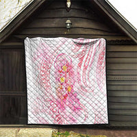 Rose Pink Polynesian Jellyfish Quilt Watercolor Glows LT7 - Polynesian Pride
