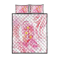 Rose Pink Polynesian Jellyfish Quilt Bed Set Watercolor Glows LT7 - Polynesian Pride