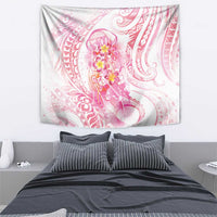 Rose Pink Polynesian Jellyfish Tapestry Watercolor Glows - Polynesian Pride