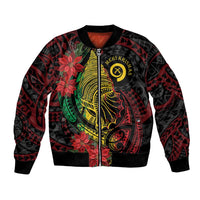 Vanuatu Meri Krismas Bomber Jacket Conch Shell Tribal Art LT7 Unisex Art - Polynesian Pride