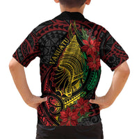 Vanuatu Meri Krismas Family Matching Off Shoulder Short Dress and Hawaiian Shirt Conch Shell Tribal Art LT7 - Polynesian Pride