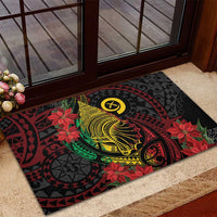 Vanuatu Meri Krismas Rubber Doormat Conch Shell Tribal Art