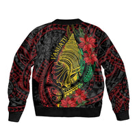 Vanuatu Meri Krismas Sleeve Zip Bomber Jacket Conch Shell Tribal Art LT7 - Polynesian Pride
