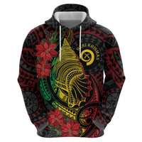 Vanuatu Meri Krismas Zip Hoodie Conch Shell Tribal Art LT7 - Polynesian Pride