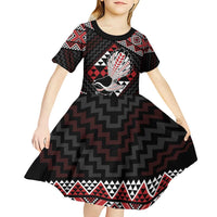Taniko Aotearoa Kid Short Sleeve Dress Poutama Mix Piwakawaka