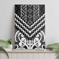Maori Tukutuku Taniko Motifs Canvas Wall Art Black Poutama Mix Kowhaiwhai