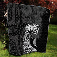 Polynesian Women's Day Quilt Plumeria Passion - Black LT7 - Polynesian Pride