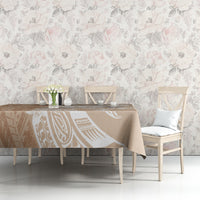 Polynesian Women's Day Tablecloth Plumeria Passion - Beige LT7 - Polynesian Pride