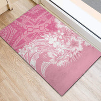 Polynesian Women's Day Rubber Doormat Plumeria Passion - Pink LT7 - Polynesian Pride