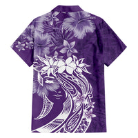 Polynesian Women's Day Family Matching Puletasi and Hawaiian Shirt Plumeria Passion - Purple LT7 - Polynesian Pride