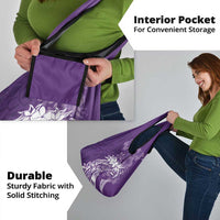 Polynesian Women's Day Grocery Bag Plumeria Passion - Purple