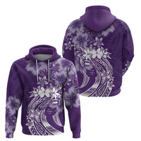 Polynesian Women's Day Hoodie Plumeria Passion - Purple LT7 - Polynesian Pride