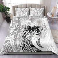 Polynesian Women's Day Bedding Set Plumeria Passion - White LT7 - Polynesian Pride