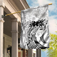 Polynesian Women's Day Garden Flag Plumeria Passion - White LT7 House Flag White - Polynesian Pride