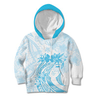 Polynesian Women's Day Kid Hoodie Plumeria Passion - Turquoise LT7 Hoodie Turquoise - Polynesian Pride