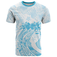 Polynesian Women's Day T Shirt Plumeria Passion - Turquoise LT7 Turquoise - Polynesian Pride