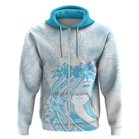 Polynesian Women's Day Zip Hoodie Plumeria Passion - Turquoise LT7 Zip Hoodie Turquoise - Polynesian Pride