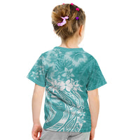 Polynesian Women's Day Kid T Shirt Plumeria Passion - Teal LT7 - Polynesian Pride