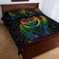 New Zealand Pride Quilt Bed Set Takatapui Rainbow Fern