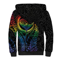 New Zealand Pride Sherpa Hoodie Takatapui Rainbow Fern