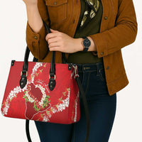 Hawaii Island Flowers Lei Leather Bag Ohia Lehua Scarlet Red LT7 - Polynesian Pride