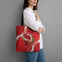 Hawaii Island Flowers Lei Tote Bag Ohia Lehua Scarlet Red LT7 - Polynesian Pride