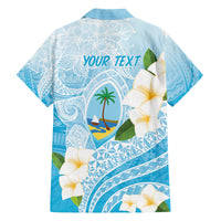 Guam Chamorro Guasali Flowers Family Matching Off Shoulder Short Dress and Hawaiian Shirt Aqua Gradient LT7 - Polynesian Pride