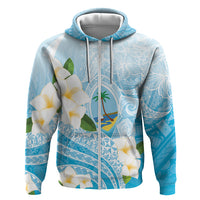 Guam Chamorro Guasali Flowers Hoodie Aqua Gradient